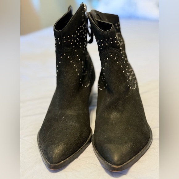 Dolce Vita Black Studded Ankle Booties - Picture 9 of 13